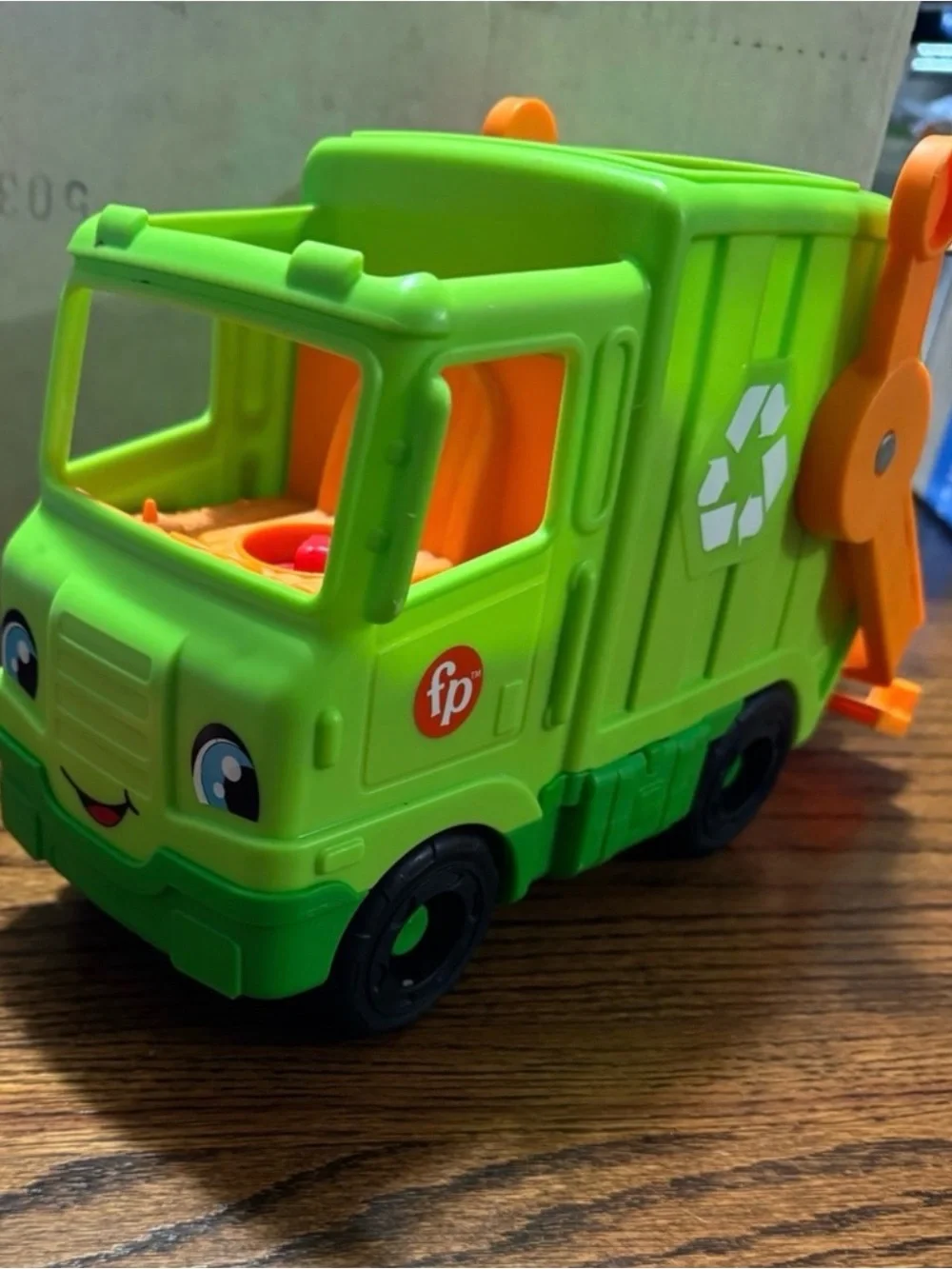 $11 ADD ON Fisher Price Little People recycle garbage truck